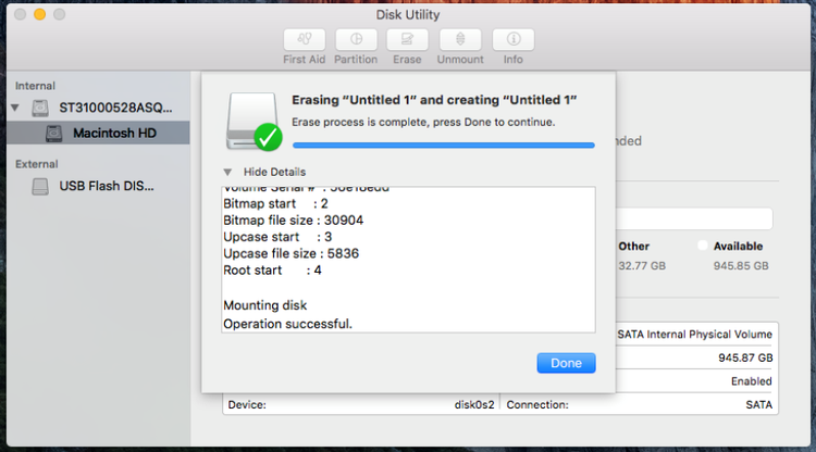 format a usb drive for windows installation mac